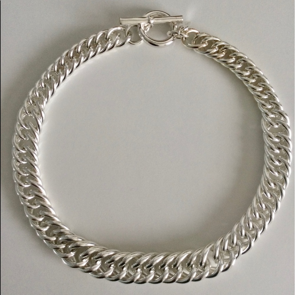 NWOT Silver Ralph Lauren Curb Chain Necklace